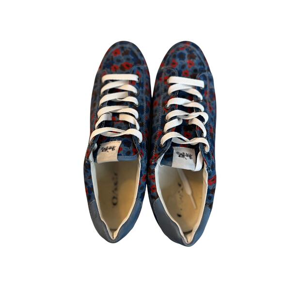 Coach Porter Floral Print Sneakers Women's Size 10B Feminine Preppy - Picture 6 of 9